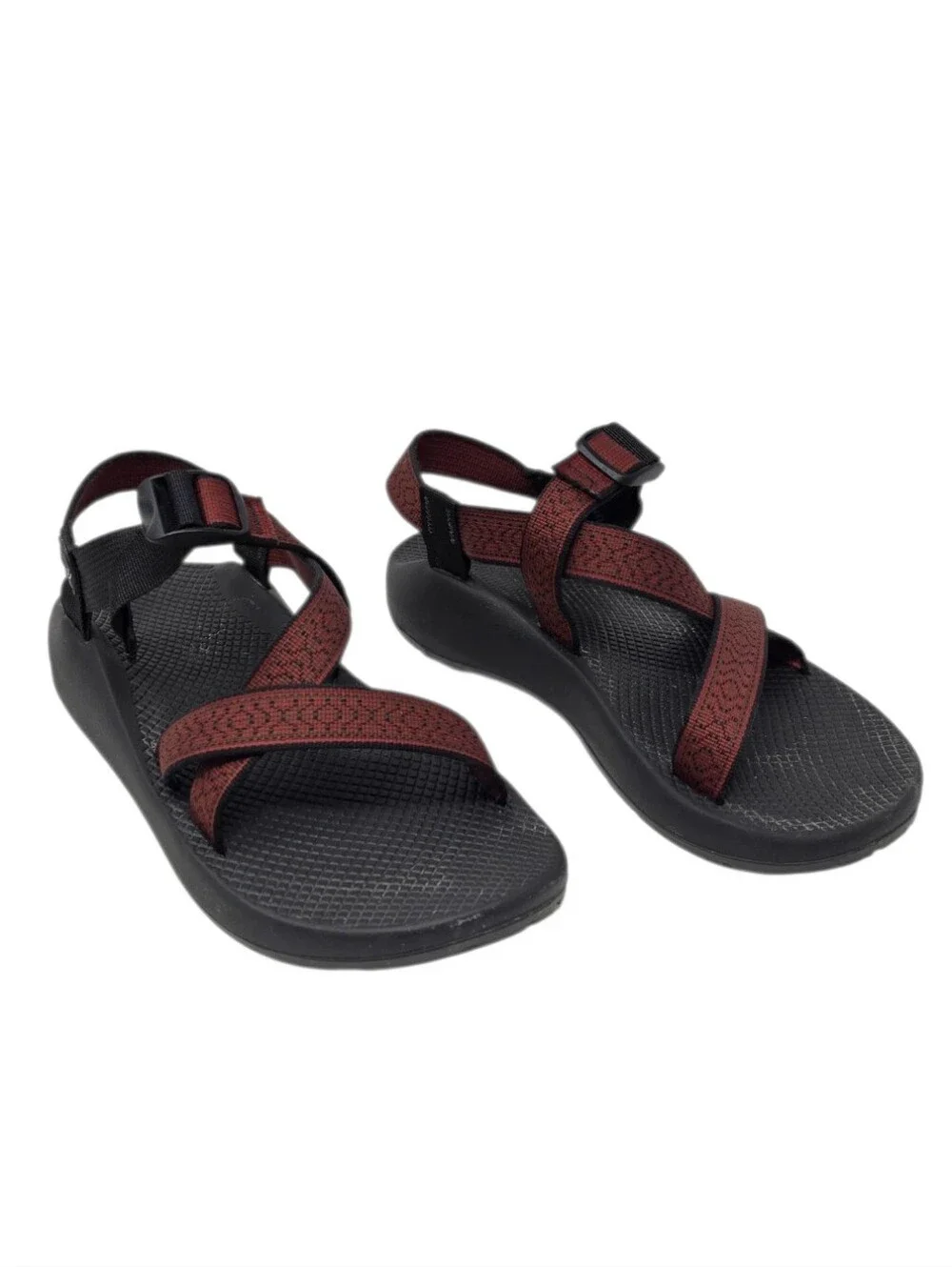 Chaco Men's Z/1 Classic Crossover Strap Sandal Burgundy Size 10